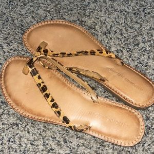 Antonio melani fur flip flops